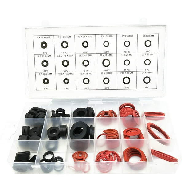 Seal Ring Seal 141 Pieces Flat Washers O-Ring Hydraulic Seal Kit Assortment Rubber Washer Different Size for Tap 
